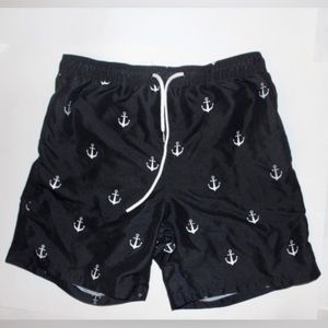 Black and White Swim Trunks